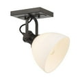 thumbnail image 3 of Yep by Golden Lighting Hines 1-light Adjustable Semi-Flush Mount in Rubbed Bronze and Opal Glass, 3 of 5