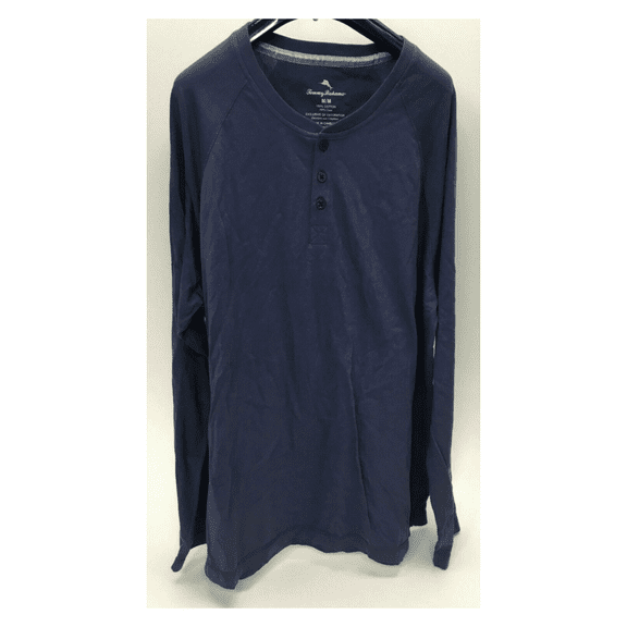 Tommy Bahama Men's TB21616 Long Sleeve Henley Dark Bluestone M
