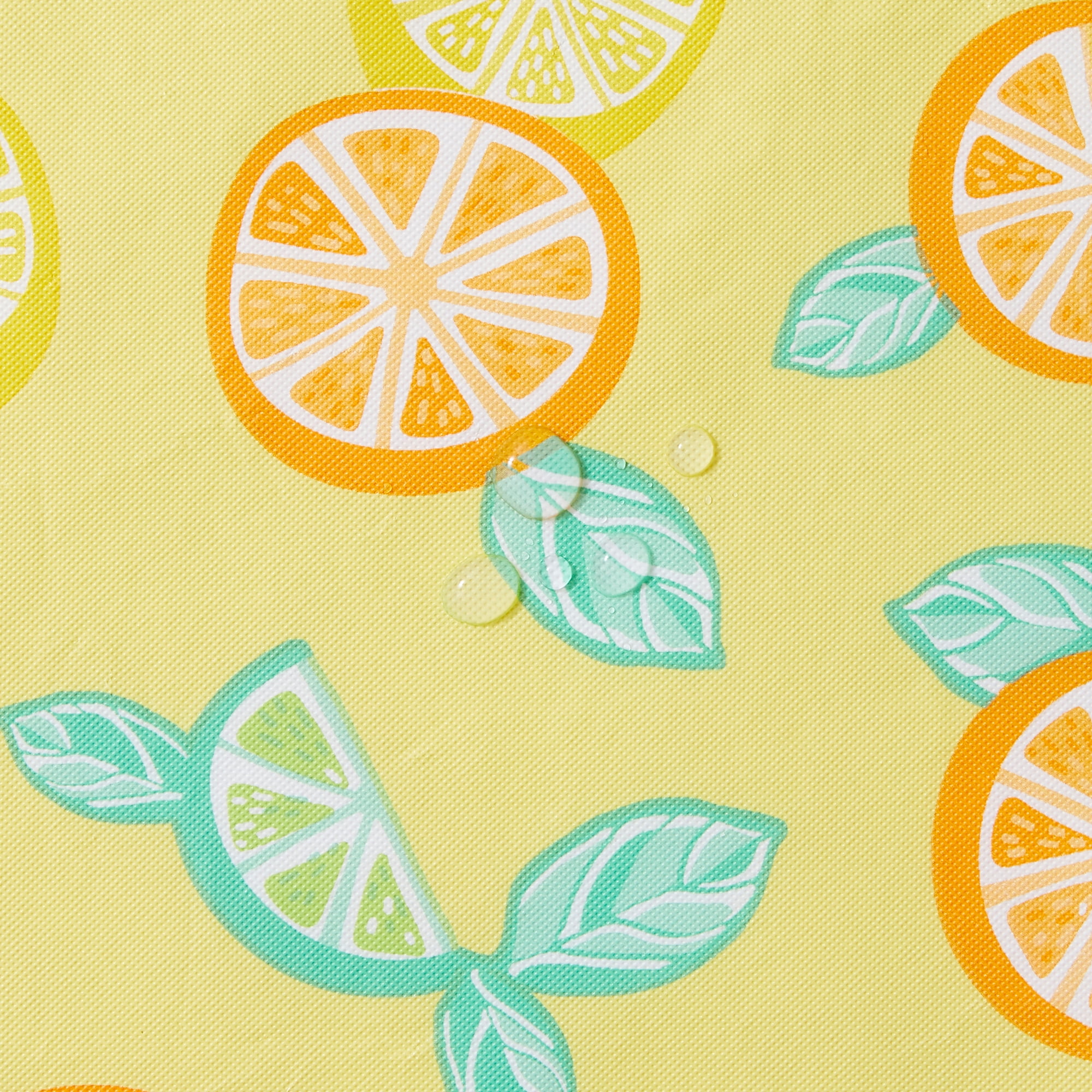 Mainstays Yellow Citrus PEVA Tablecloth, Spring & Summer, 60"W x 84"L Rectangle, for Outdoor and Indoor