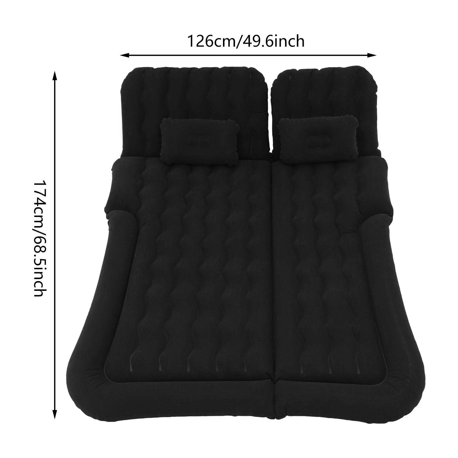 SUV Inflatable Mattress – Car Air Bed, 661lbs Capacity, Flocking & PVC, DC12V Pump, for Back Seat Camping Road Trip, Portable Sleeping Pad