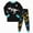 R121-Black, variant on NOLDARES 2 Piece Boys Pajamas Kids Long Sleeve Top and Pants Pajamas Pjs Sleepwear Set for Toddler Little Boys,Black,3-4 Y