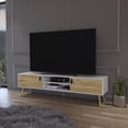 thumbnail image 4 of TV Stand | For 50 - 59 Inch TVs in Living Room Decor | Two - Toned Color Scheme | Keeps the Room Neat, 4 of 5