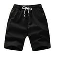 thumbnail image 1 of Abcnature Men's Athletic Shorts, Sports Gym Running Short Pants, Men's Shorts, Made Of Pure Cotton Fabric Are Thin And Breathable, Cargo Casual Hiking Shorts Black XXL, 1 of 2