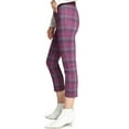thumbnail image 3 of Sanctuary Clothing Womens Mod Plaid Casual Cropped Pants, Pink, X-Small, 3 of 3