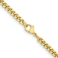 thumbnail image 3 of Stainless Steel Curb Chain Styles Necklace Chisel Polished Yellow IP-plated 4 mm 20 inch, 3 of 4