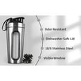 thumbnail image 3 of 2X Shaker Bottles for Protein Mixes Stainless Steel Protein Shaker Not Stays Cold/Hot,Visible Window Metal Shaker Cups-A, 3 of 3