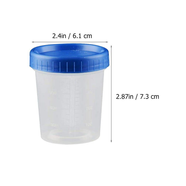 Homemaxs 25pcs 120ml Measuring Cups Plastic Specimen Cups Sample Cups for Laboratory, Adult Unisex, Size: 7.3X6.1CM