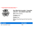 thumbnail image 2 of Rear Wheel Hub Assembly - Compatible with 2014 - 2016 INFINITI QX60 FWD 2015, 2 of 2