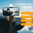 thumbnail image 4 of HEVIRGO Selfie Stick Retractable Multifunctional Remote Control Universal Handsfree Beauty Fill Light Portable Wireless Bluetooth-compatible Cell Phone Selfie Tripod for Photography, 4 of 10
