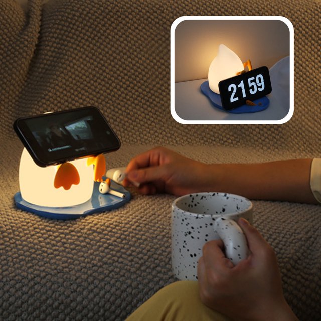 Ganfancp Luz de Noche Recargable Luz Suave Luz de Caricias Dormitorio Cabezal de Cama Luz de Compañía de Alimentación Liquidación 1X Luz Nocturna 1X Cable de Carga