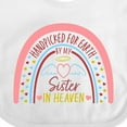 thumbnail image 4 of Inktastic Handpicked for Earth by My Sister in Heaven Rainbow Boys or Girls Baby Bib, 4 of 4