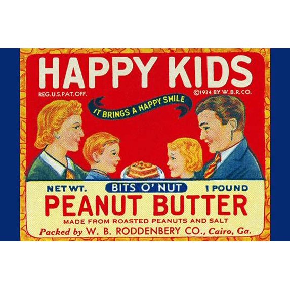 Happy Kids Bits o' Nut Peanut Butter-Fine Art Canvas Print (20" x 30")