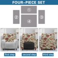 thumbnail image 6 of HELLHERO Rose Print 1 Cushion Reclining Sofa Cover Lazy Boy Breathable Cover for Recliner Chair with Foot Rest Couch Covers with Side Pockets, 6 of 8
