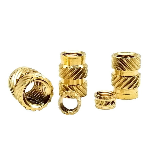 M1.4 M1.6 M2 M2.5 M3 M4 M5M6 Brass Copper Embedment Insert Nut Kit Set for Hot Heat Melt Injection 3D Print Twill Knurled Thread