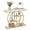 White, variant on Gymax 4-Tier Console Table w/Storage Shelves Circle Base Accent Behind Couch Table White & Gold