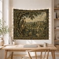 thumbnail image 5 of Bird of Prey Beneath a Massive Oak Tree, Dramatic Vintage Art for Nature Lovers, Royal Estate Decor, Housewarming Gift, Tapestry Wall Hanging for Living Room and Study Room, 5 of 7