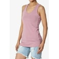 thumbnail image 3 of TheMogan Women's Basic Scoop Neck Racerback Stretch Cotton Tank Top Sleeveless Sporty Tee Light Rose 1X, 3 of 7