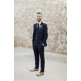 thumbnail image 4 of Wehilion Retro Linen Men Suit 3 Pcs Beach Wedding Suit Summer Slim Fit Light Weight Linen Suit Jacket Vest Pant Tuxedo, 4 of 6
