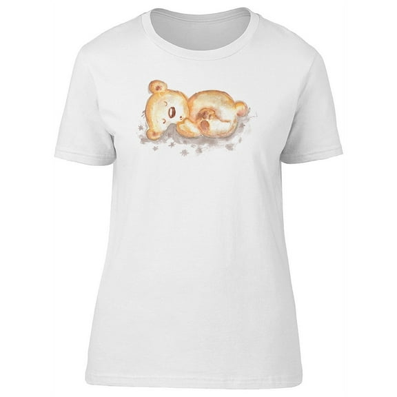 Teddy Bear Sleeping Sketch T-Shirt Women -Image by Shutterstock, Female Medium