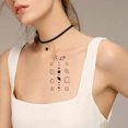 thumbnail image 3 of 24 hojas de tatuajes temporales para mujeres niñas cuello brazo, tatuajes falsos muslo, tatuaje adultos, 3 of 6