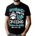 thumbnail image 1 of 100% Cotton Black Cruise Husband and Wife Themed T-Shirt, S-XXXL, 1 of 6