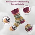 thumbnail image 4 of 5 Pairs Warm Socks for Women  Winter Socks Size Thick Wool Socks Soft Warm Casual Socks for Women Socks Christmas Socks Comfy Socks Women Fuzzy Warm Mens Warm Socks, 4 of 9