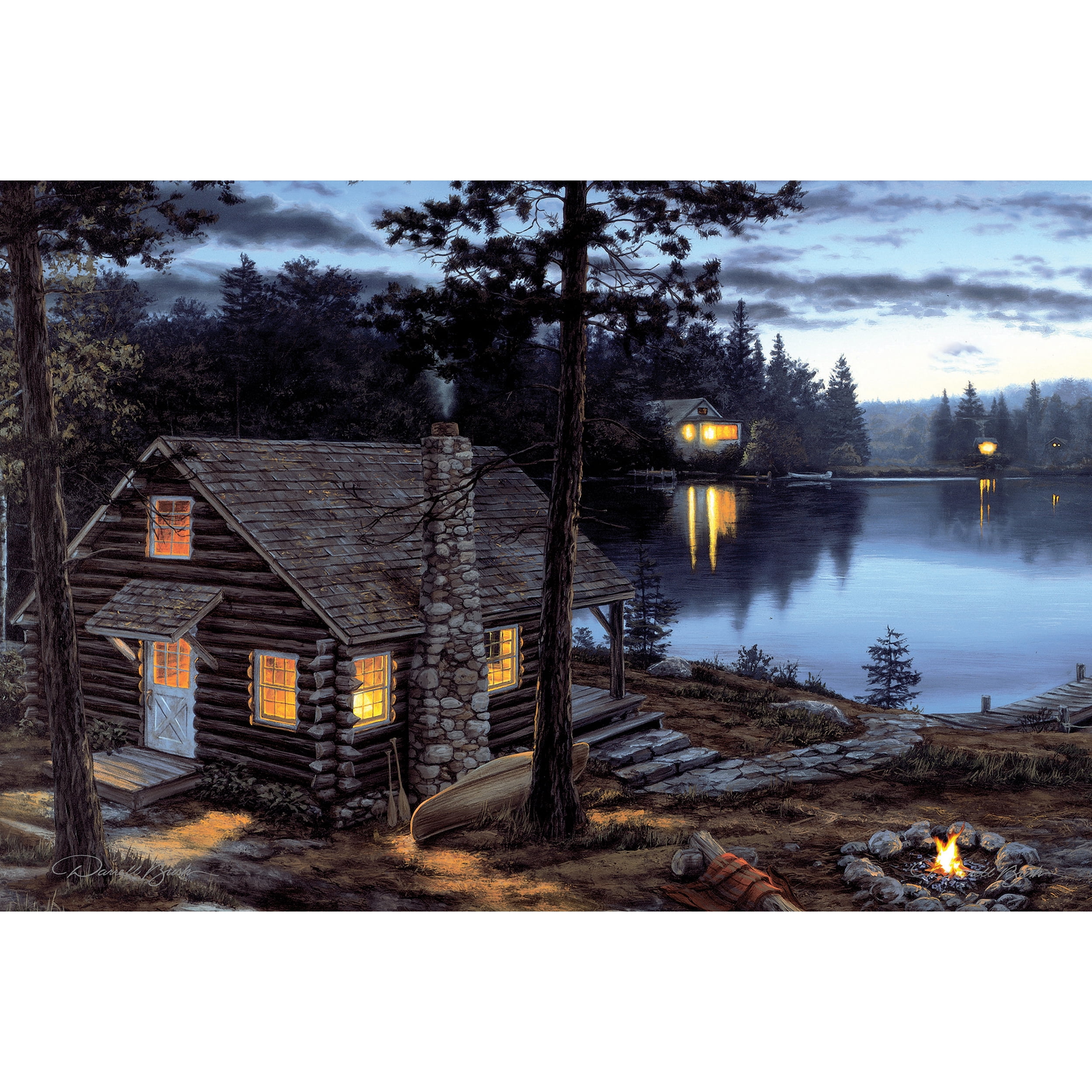 Rivers Edge Products LED Canvas Wall Art, 24 by 16 Inches, Fiber Optic ...