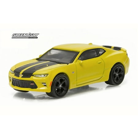 - 2016 Chevy Camaro SS, Bright Yellow - Greenlight 13160E/48 - 1/64 Scale Diecast Model Toy Car