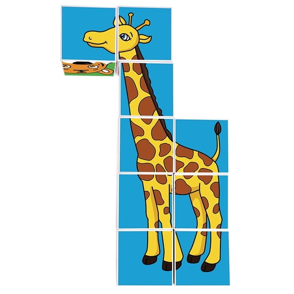 PicassoTiles Magnetic Expression Puzzle Toy 9PCS Building Block Mix & Match Cubes, Educational STEM Sensory Learning Kit for Kids Toddlers Ages 3 