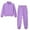 Purple, variant on Girls Sets Long Sleeve Solid Crewneck Sweatshirt and Sweatpants 2 Piece Warm Fall Winter Clothes Boys Outfits Size 8-9 Years