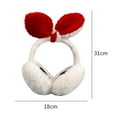 thumbnail image 6 of Tnobhg Women Winter Plush Earmuffs Girl Ski Adjustable Folding Ear Covers Cute Rabbit Ears Decor Windproof Warm Ear Protection Ear Warmer, 6 of 8