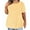 Yellow, variant on Aofany Plus Size Summer Casual Tunic Tops for Women Crew Neck Short Sleeve Oversized T Shirts Blouse 2025