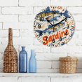 thumbnail image 3 of Yayeee 10" Wall Clock Battery Operated Quartz Round Silent Non-Ticking Home Decor,Blue Sardines Pattern, 3 of 6