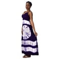 thumbnail image 2 of Summer Fashion Womens Spaghetti Strap Tie Dye Crepe Maxi Dresses Purple Medium, 2 of 3