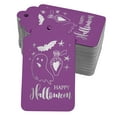 thumbnail image 1 of Inkdotpot Pack Of 100 Happy Halloween Halloween Favor Paper Tags Craft Real Silver Foil Hang Tags, 1 of 6