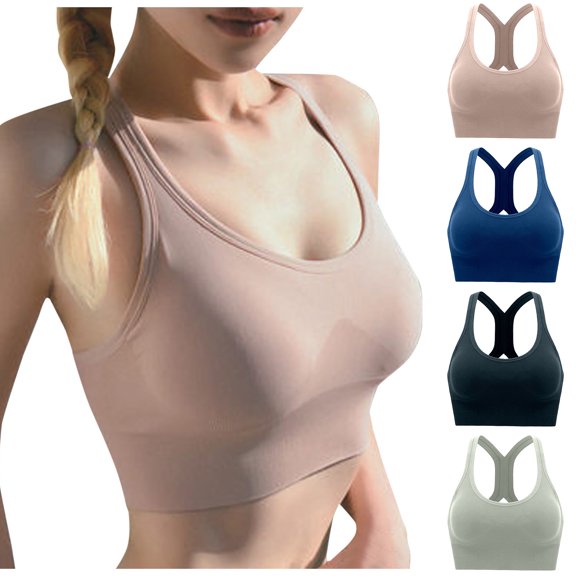 Sports Bra for Women Push Up Running Yoga Bras Full Coverage Sports Bra Beige Bras for Women Size S-XL