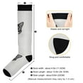 thumbnail image 3 of FORMRS Womens Knee High Socks Casual Long Thick Travel Daily Wear, 1 Pair, Black Cute Cat, 3 of 6