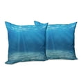 thumbnail image 6 of Ambesonne Ocean Throw Pillow Cover 2 Pack, Underwater Wilderness, 24", Blue Turquoise, 6 of 6