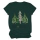 thumbnail image 2 of Puntoco Mujer Casual Cuello Redondo Manga Corta Árbol De Navidad Impreso Camiseta Top Puntoco Puntoco-4242, 2 of 6