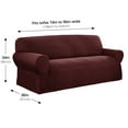 thumbnail image 6 of (4 pack) Mainstays Pixel 1-Piece Stretch Sofa Slipcover, Wine, 6 of 8