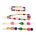 thumbnail image 3 of horquillas de aleación con diamantes de imitación, pinzas para el pelo de moda, pinzas para flequillo de colores, accesorios para el cabello para niñas., 3 of 6