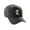 Black, variant on Daxton Structured Baseball Hat Cap Curved Visor Old English Font Alphabet A to Z, Black Hat White V
