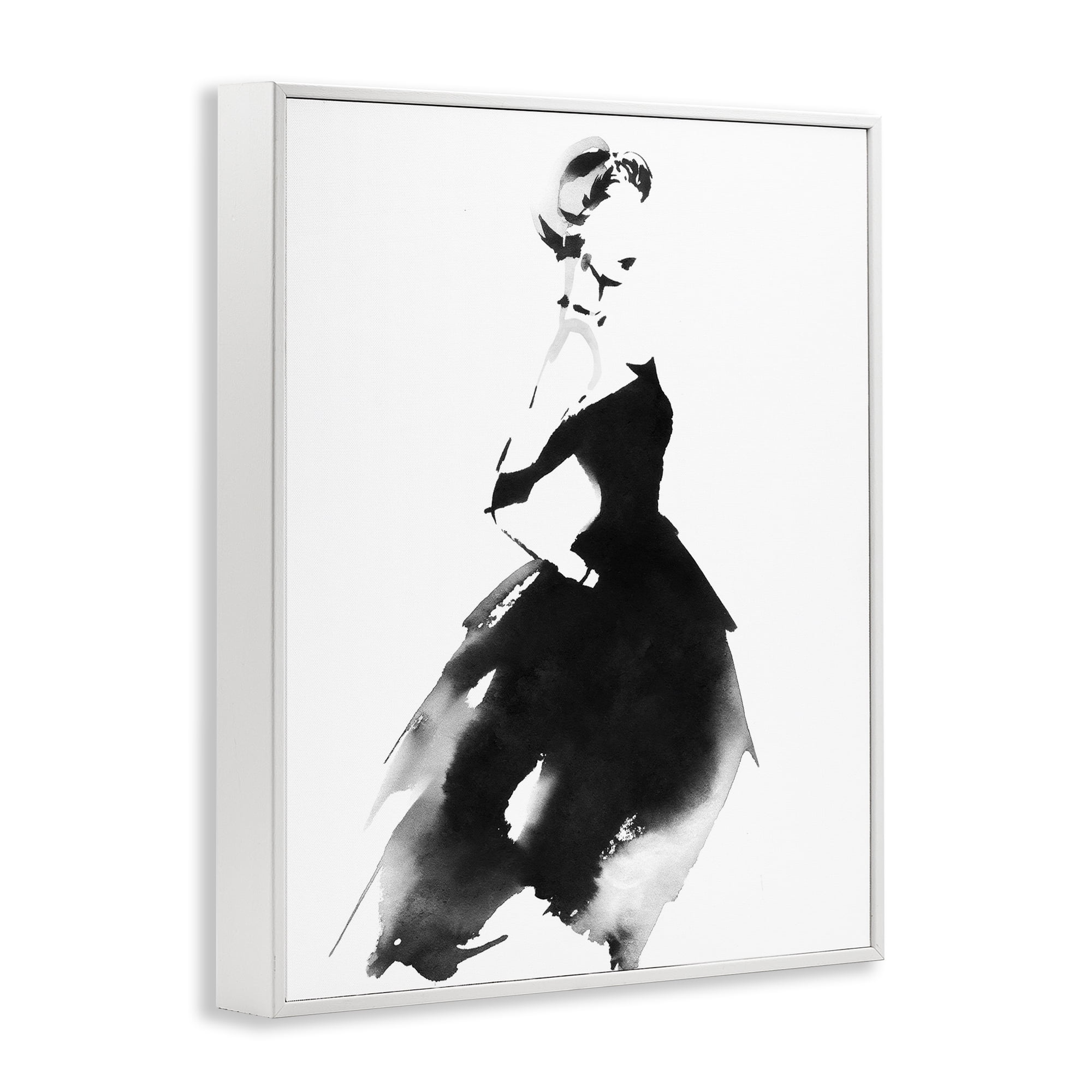 Stupell Industries Shadow Waltz Silhouette White Framed Giclee Art, design by Svetlana Aleynikova
