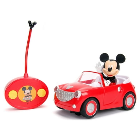 Jada Toys Classic Roadster Mickey Mouse Battery-Powered RC Car(Red)