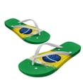 thumbnail image 4 of Chririnla Brazilian Flag Print Flip Flops for Women Lightweight Soft Footbed Thong Sandals with Arch Support Casual Comfortable Quick Dry Flats Slippers for Pool Bathroom, 4 of 7