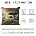 thumbnail image 5 of Nawypu  Fantasy Throw Pillow Cushion Cover, Enchanted Forest Scenery with Mushrooms and Fairies Dark Image, Decorative Square Accent Pillow Case, Maroon Grey, 5 of 5