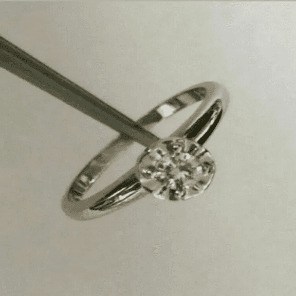 0.15CT Natural Diamond I-J SI2 Solitaire Ring 14K White Gold for Women for Special Occasion