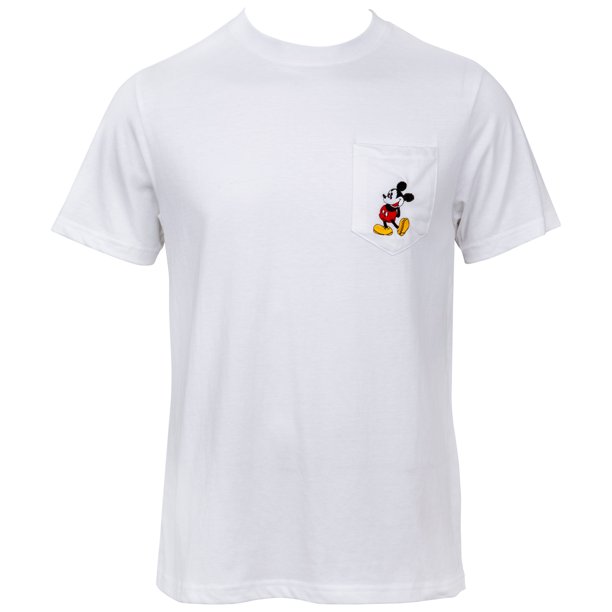 Disney - Mickey Mouse Disney Pocket White T-Shirt-Small - Walmart.com