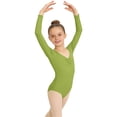 thumbnail image 2 of Girls' Solid Color Long Sleeved Round Neck Dance Practice Uniform Medium And Large Children's Jumpsuit, 2 of 7