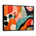 thumbnail image 2 of Designart "Vintage Textiles Mid Century wall art II" Mid-century Floater Framed Wall Art Living Room, 2 of 7